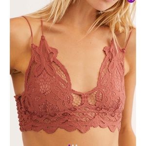 NWT! Free People Copper Crochet Lace Adella Scoop Neck Bralette